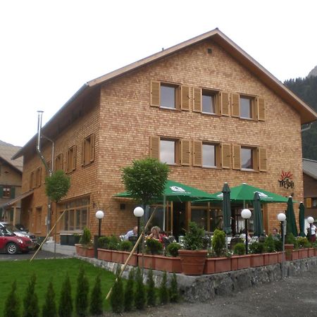 Tre Soli Appartements Restaurant Schoppernau Exterior foto