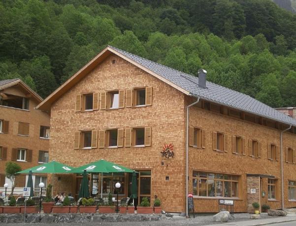 Tre Soli Appartements Restaurant Schoppernau Exterior foto